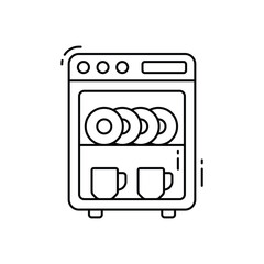 Dishwasher  vector icon
