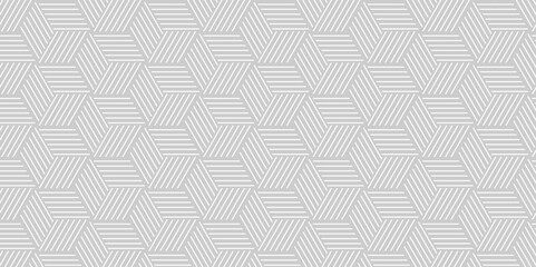 Seamless pattern Abstract geometric with stripes. White and gray ornament. Vector geometrical diagonal fabric waves seamless texture.	