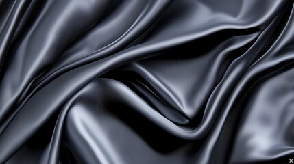 Obraz premium Elegant satin draped fabric studio textile close-up glossy surface