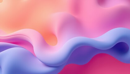 Abstract Pastel Waves Flowing Seamlessly Together