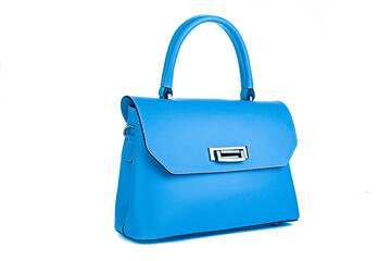 Bag clutch isolated on white fashion leather