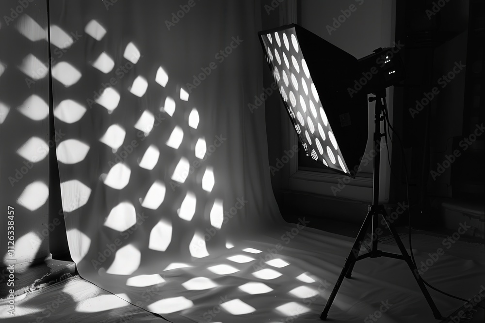 Poster candlelight casts delicate shadows of leaves on a wall in a cozy setting during the evening hours wi