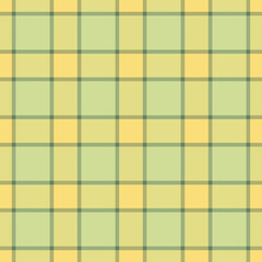 Folded tartan background texture, dimensional textile vector pattern. Halloween plaid check fabric seamless in yellow and pastel colors.