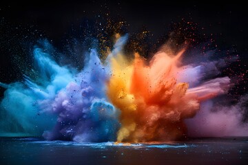 Vibrant Color Explosion for Creative Design and Event Promotion
