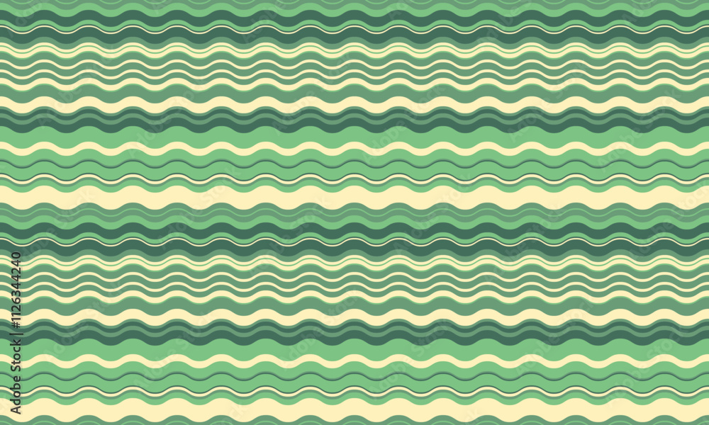 Poster abstract background with wavy stripes in vibrant colors, creating a rippled, liquid effect. smooth c