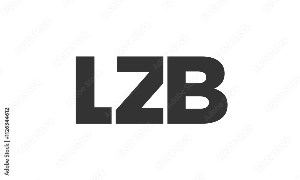 Fototapete lzb logo design template with strong and modern bold text. initial based vector logotype featuring s