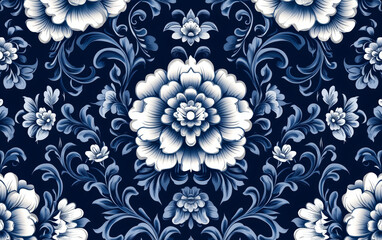 Obraz premium Retro style floral texture art background 