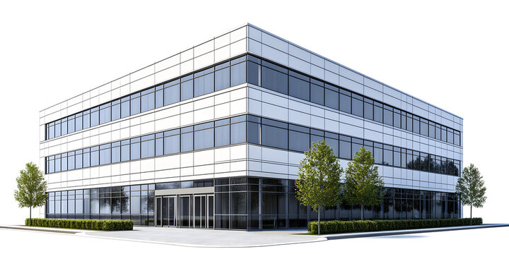 Boceto ilustraci&oacute;n de exterior de edificio de oficinas moderno