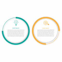Two infographics element. Business concept with 2 options, steps or processes. data visualization....