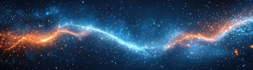 Fototapeta premium Festive winter fireworks illuminating snowy landscape under starry night sky Generative AI