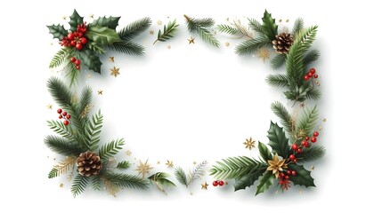PNG Frame border fir leaf christmas decoration backgrounds plant tree.
