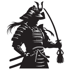 samurai warrior vector Silhouette illustration