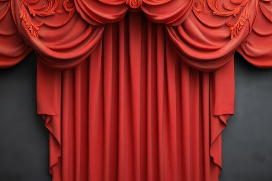 Theater stage with dramatic lighting and empty seats, ready for an unforgettable performance.