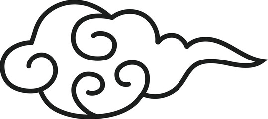 黒縁の中国古代雲