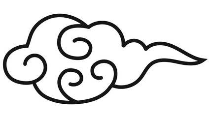 黒縁の中国古代雲