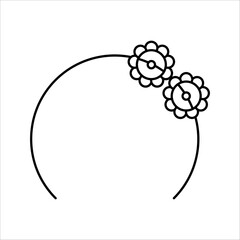 Hair band line icon. linear style sign for mobile concept and web design. Headband outline vector icon. Symbol, logo illustration. Vector graphics