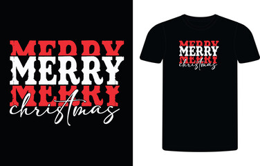 Fototapeta premium Merry Christmas new typography t shirt, Christmas t shirt design, tee print, t-shirt design, Christmas Joy. Poster and Mug Design.