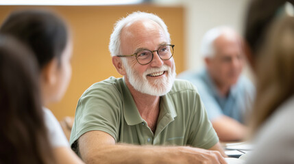 Engaging conversation in a friendly classroom setting