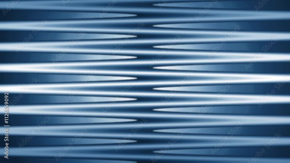 Poster abstract background - sinus waves in blue, glowing lines and gradient - dynamic, artistic flow of lu