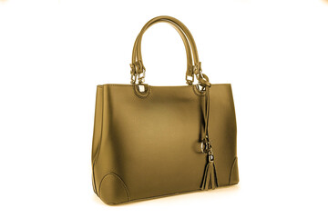 Bag clutch isolated on white fashion leather