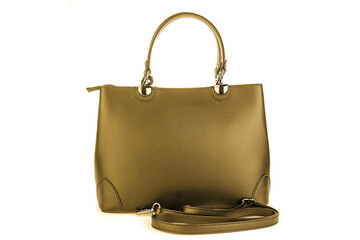 Bag clutch isolated on white fashion leather