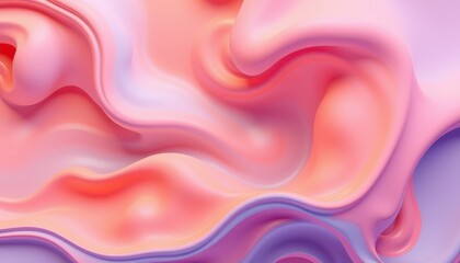 Obraz premium Abstract Pink Purple Fluid Wave Swirls Design