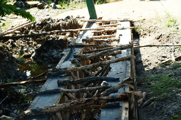 photography of Drainage ditch construction
