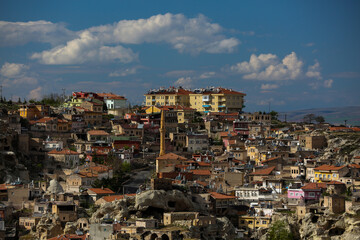 Cappadocia is a semi-desert region in central Turkey. It is famous for its fairy chimneys - tall...