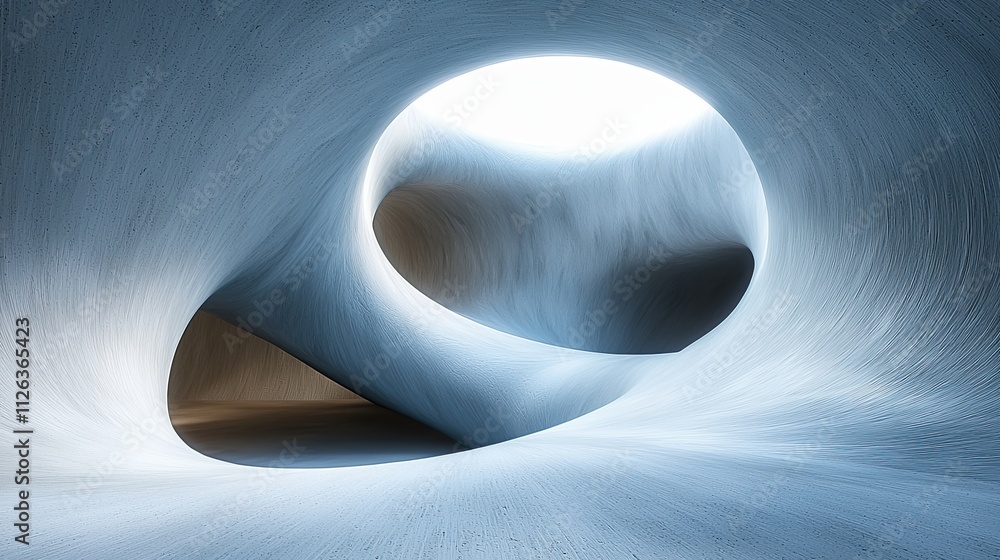 Poster intricate abstract forms illuminated by soft light create a mesmerizing visual experience in a spaci
