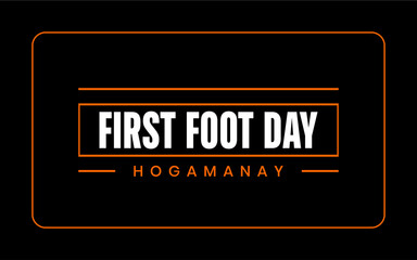 First Foot Day Hogamanay Holiday concept. Template for background, banner, card, poster, t-shirt with text inscription