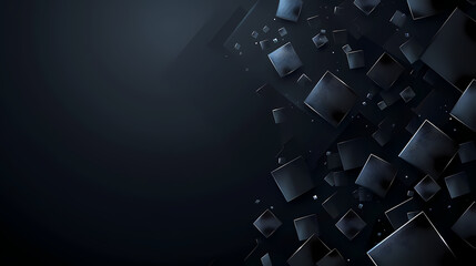 Abstract dark background with scattered square shapes