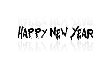 Happy New Year Holiday concept. Template for background, banner, card, poster, t-shirt with text inscription