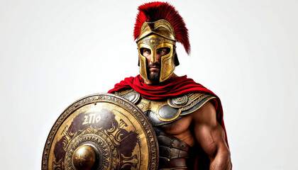 A powerful portrait of a Spartan soldier, showcasing strength, pride, and discipline.


