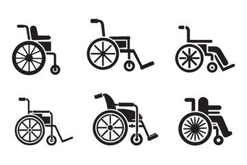 Wheel Chair silhouette illustration
