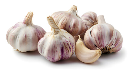 Obraz premium Fresh garlic isolated on white background