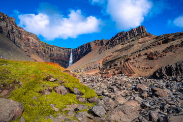 Hengifoss Waterfall in Iceland
