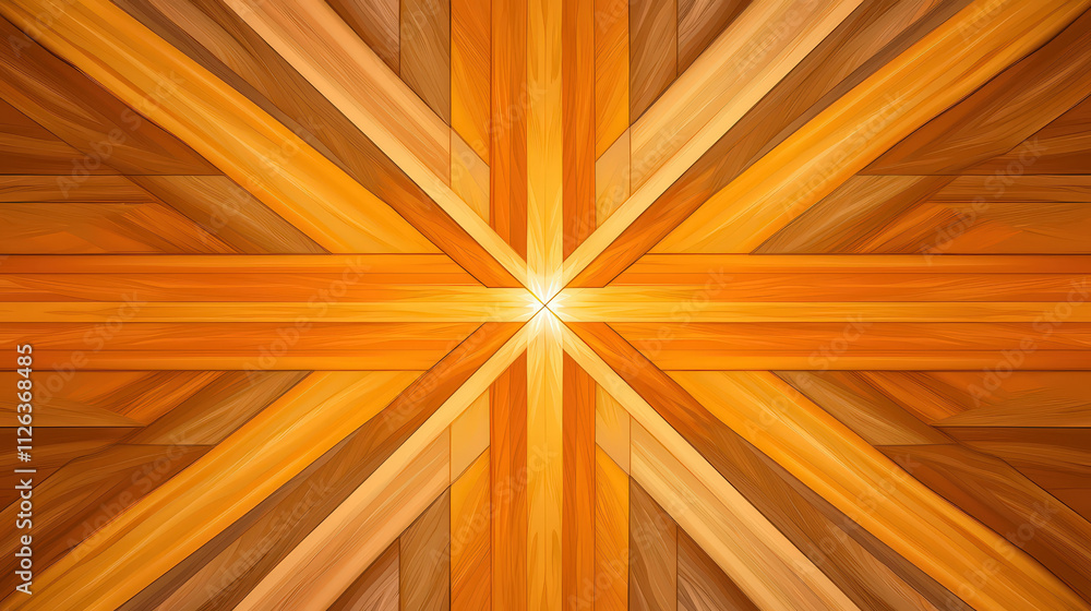 Poster textured wooden background with warm orange tones and geometric patterns creates visually appealing 