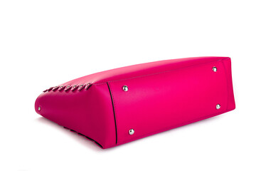 Bag clutch isolated on white fashion leather