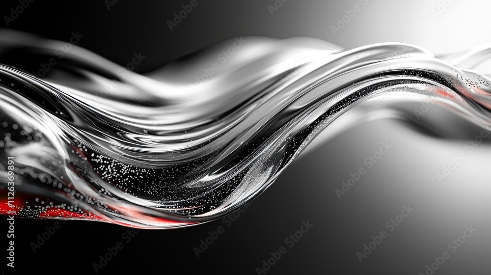 Poster smooth, flowing glass-like structure creates a stunning visual effect in contrasting light and shado