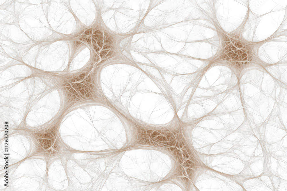 Poster abstract digital texture featuring interconnected neural like structures, showcasing intricate patte
