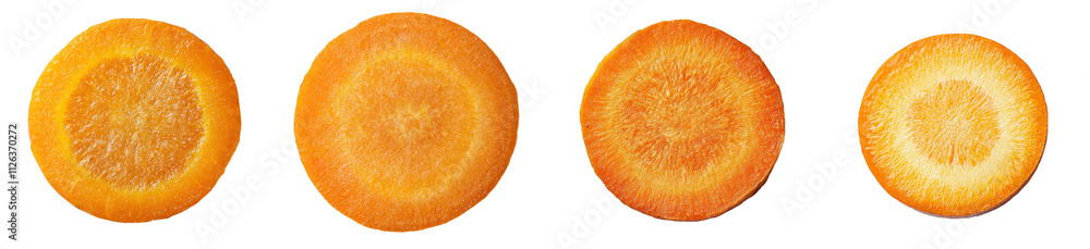Poster transparent background featuring a single carrot slice.