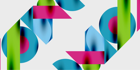 Obraz premium Vibrant abstract background circles with smooth gradients, creating a dynamic and modern design. Ideal for creative, tech, or contemporary-themed projects