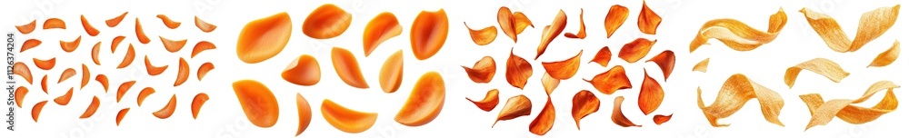 Aufkleber carrot slices isolated on a transparent base.