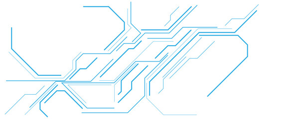 Vectors Technology blue circuit diagram. High-tech connection system on a white background.
