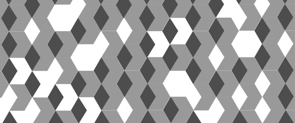 Vector Minimal cubes geometric tile and mosaic wall grid backdrop hexagon technology wallpaper background.