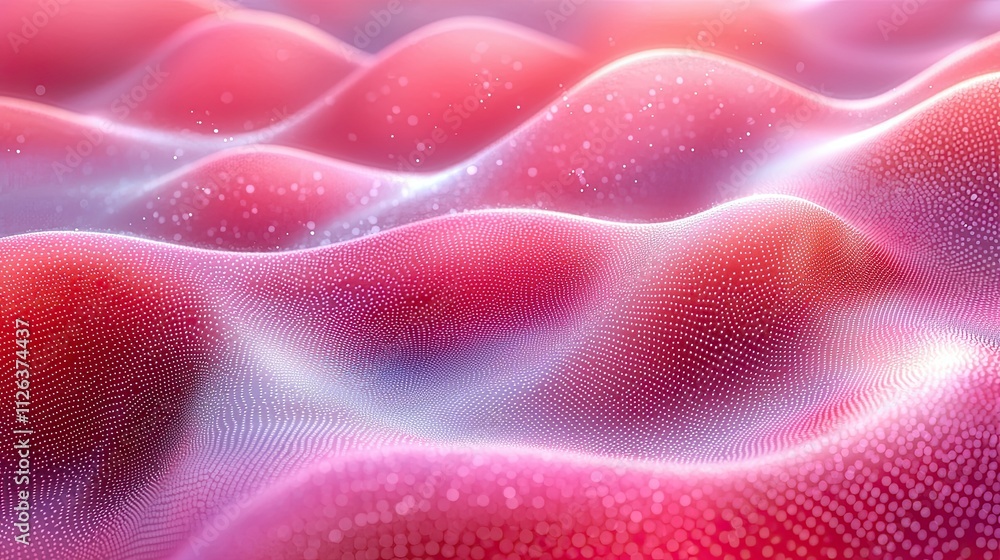 Poster colorful abstract waves create a vibrant, flowing pattern with depth and texture in a surreal landsc