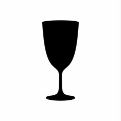 Water glass icon, flat vector illustration silhouette isolated on white background