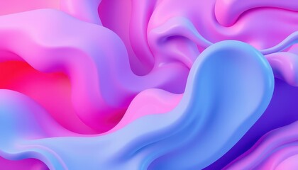 Obraz premium Abstract Pink and Blue Liquid Swirls Design