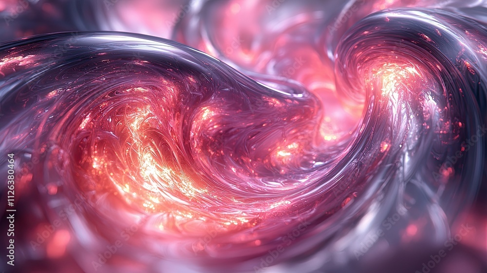 Poster swirling cosmic colors create a mesmerizing visual of energy and motion in a vibrant galactic scene