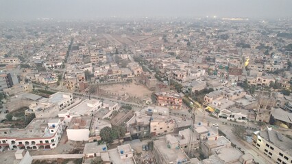Aerial view of residential area of DHA in Lahore, Pakistan